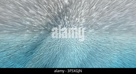 An abstract 3D background composed of sharp, extruded spikes creating a textured surface with a smooth transition from white to deep blue. Stock Photo