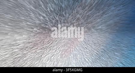 A bright abstract background with a geometric pattern of extruded pyramids in shades of light blue and white, creating a dynamic starburst effect. Stock Photo