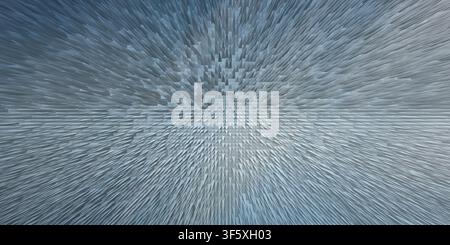 A striking abstract background composed of a radial array of 3D pyramid spikes, rendered in shades of cool blue and grey for a sharp, icy appearance. Stock Photo