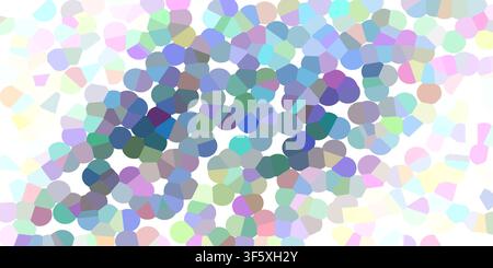 Soft pastel mosaic pattern with light blue, teal, and purple geometric cells fading into a white background. Stock Photo