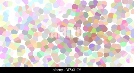 An abstract background featuring a mosaic pattern composed of various rounded shapes in soft pastel colors, creating a gentle and artistic texture. Stock Photo