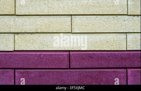Texture of white and violet decorative tiles in form of brick Stock Photo