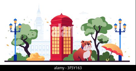 London City - Flat Design Illustration Stock Vector