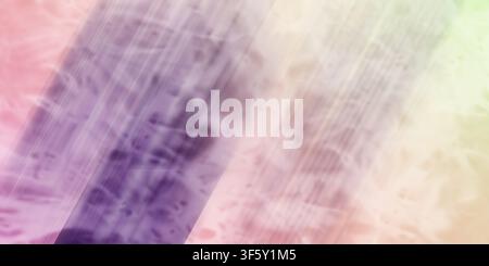 A vibrant, multi-colored abstract background blending pastel pink, purple, and yellow tones with diagonal light rays. Stock Photo