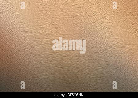 A sophisticated abstract background featuring a textured surface with flowing, wave-like patterns in shades of golden brown and warm earth tones. Stock Photo