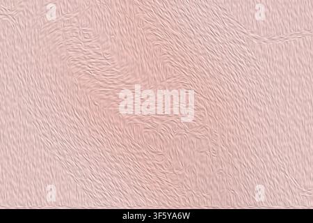 An abstract digital art background featuring a textured surface with intricate, swirling brushstroke patterns in shades of soft, muted pink. Stock Photo