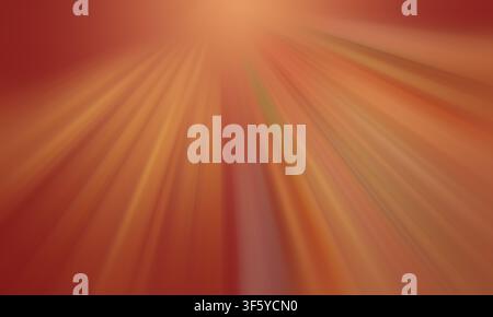 An abstract background featuring vibrant orange and warm-toned radial light rays emanating from the top center, creating a sense of speed and motion. Stock Photo
