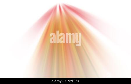 Abstract background featuring dynamic radial light streaks in warm red and orange tones, isolated on a clean white background. Stock Photo