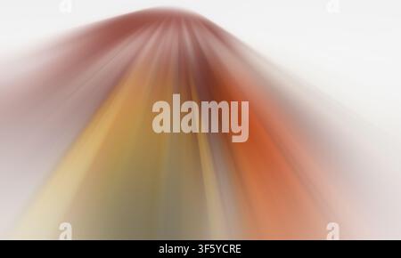 Abstract background featuring dynamic warm orange and yellow light rays emanating from a central point, isolated on a clean white background. Stock Photo