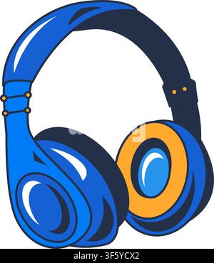 Wireless headphones icon for music, gaming, podcast, audio streaming, mobile application, website interface, branding, and digital technology design. Stock Vector