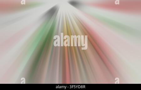 Abstract background featuring multicolored light rays radiating from the top, creating a sense of speed and motion with a vibrant color palette. Stock Photo