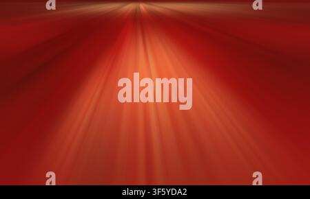 Abstract background featuring vibrant red light rays radiating from the center, creating a dynamic sense of speed and motion. Stock Photo