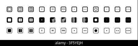 International Light Switch and Dimmer Vector Icon Pack Collection Stock Vector