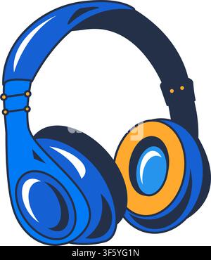 Wireless headphones icon for music, gaming, podcast, audio streaming, mobile application, website interface, branding, and digital technology design. Stock Vector