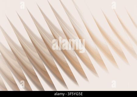 An abstract background featuring sharp, diagonal layered forms with a metallic beige texture, creating a sense of depth and structure. Stock Photo