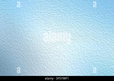 A high-resolution abstract background featuring a textured, brushstroke-like pattern with a smooth gradient transition of light blue and white tones. Stock Photo