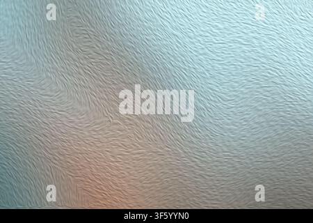 A digital art background featuring a textured surface with flowing, wave-like patterns in shades of blue and soft orange, creating a sense of movement Stock Photo