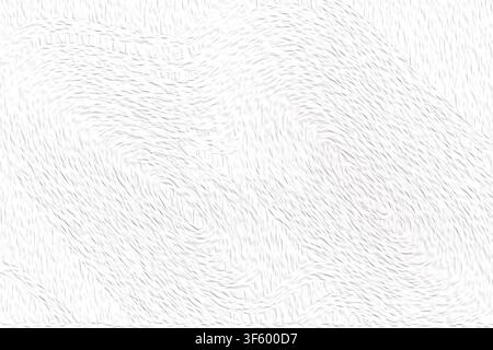 A minimalist abstract image featuring intricate, swirling line patterns with a textured, sketch-like appearance on a white background. Stock Photo