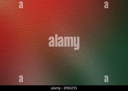 An abstract, textured background featuring a bold gradient transition from warm red to deep green, creating a striking and artistic visual effect. Stock Photo