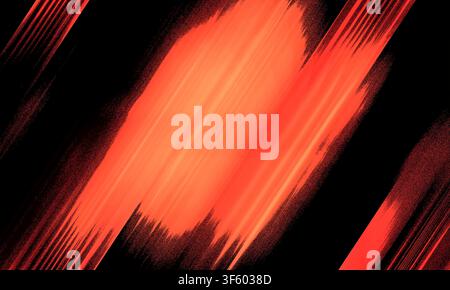 A bold abstract composition featuring a textured red brush stroke effect set against a deep black background, conveying intensity and artistic flair. Stock Photo