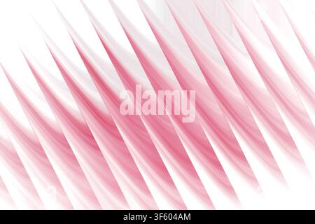 A minimalist abstract background featuring repeating diagonal wave patterns in soft pink and white, creating a sense of depth and fluid motion. Stock Photo
