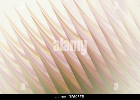 A soft abstract background featuring a series of repeating, diagonal curved shapes in pastel hues of pink, yellow, and green, creating depth. Stock Photo