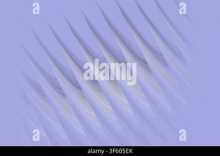 A minimalist abstract fractal image featuring sharp, repeating diagonal spikes in a monochromatic cool blue color palette, creating a clean, modern lo Stock Photo