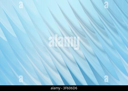 A clean and minimalist abstract background featuring repeating 3D wave forms in shades of blue, creating a smooth and professional aesthetic. Stock Photo