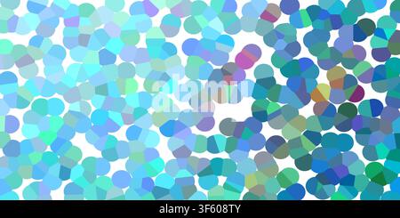 A digital abstract background featuring a mosaic of rounded shapes in a gradient of cool blue, cyan, and subtle purple tones, creating a smooth textur Stock Photo