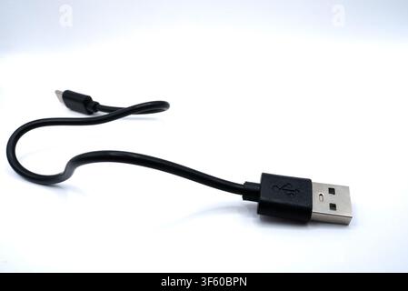 Essential tech cable for charging and data sync in modern devices Stock Photo