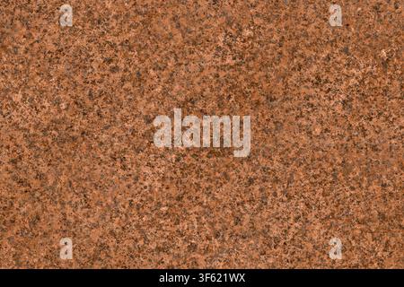 A full-frame horizontal view of reddish-brown polished granite. Stock Photo