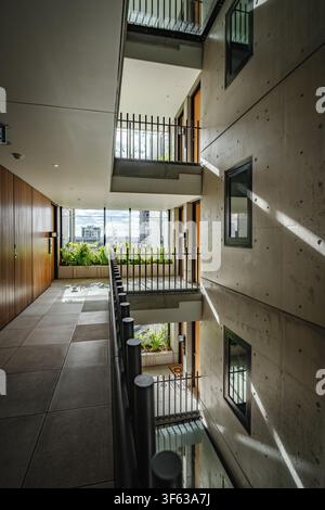 Brisbane, QLD, Australia - Modern residential building interior at 443 Queen St Stock Photo