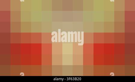 Abstract Pixelated Gradient Mosaic Pattern with Warm Red and Olive Tones, Pixel Art Vector Background Stock Vector