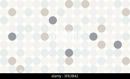 Abstract Seamless Polka Dot Pattern with Neutral Tone Circles, Minimalist Geometric Vector Background Stock Vector