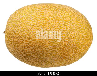 Whole Galia melon isolated on white background Stock Photo