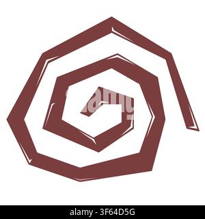 Spiral Maze Path Illustration with Abstract Geometric Design Stock Vector