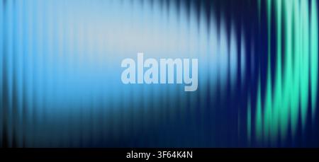 Futuristic glass fractal background with blue green gradient waves and ribbed texture, abstract vector backdrop. Modern digital ripple design with neon energy effects and flowing geometric pattern Stock Vector