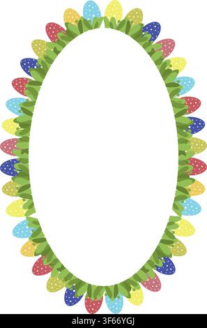 Easter egg hunting frame with empty space. Copy space on transparent background. Easter egg hunt Stock Vector