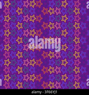 Small stars pattern red white blue seamless decorative background Stock Vector