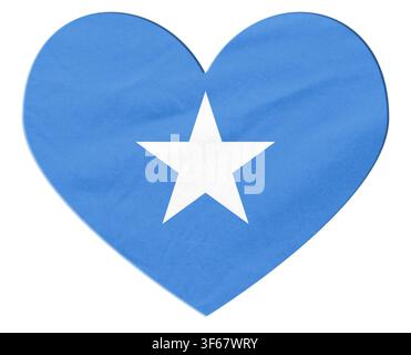 Somalia flag heart displaying love and patriotism on transparent background Stock Photo