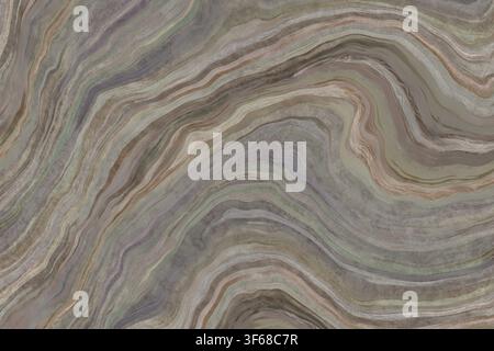 Detailed view of grey and taupe onyx stone texture with natural swirling mineral veins. Stock Photo