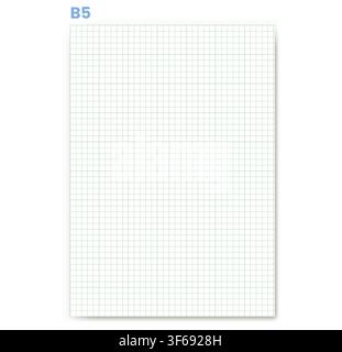 Engineering Graph Paper displays fine pale green squares with darker interval lines across white field. Ideal for technical drafting, architecture studies, precision plotting, schematic diagrams Stock Vector