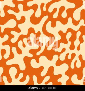Abstract repeated natural orange organic pattern. Stock Vector