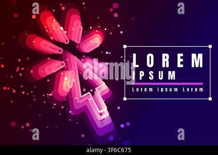 Glowing digital magic wand with sparkling particles representing creativity, innovation, artificial intelligence, digital transformation, imagination Stock Vector