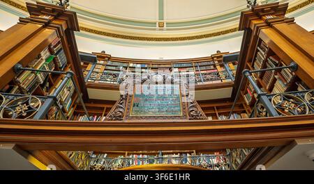 The Picton Reading Room a magnificent, circular, Grade II* listed historic room located on the first floor of Liverpool Central Library on William Bro Stock Photo