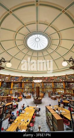 The Picton Reading Room a magnificent, circular, Grade II* listed historic room located on the first floor of Liverpool Central Library on William Bro Stock Photo