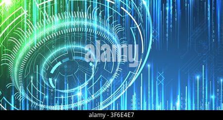 Abstract futuristic technology background with binary code. Vector Stock Vector