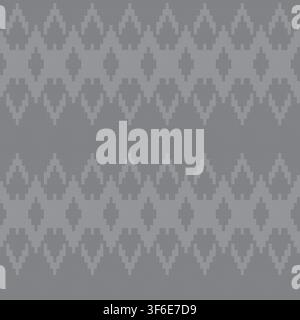 Monochrome Argyle fair isle seamless pattern design for knitwear, fashion textile, graphics Stock Vector