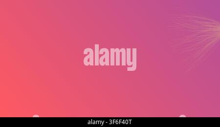 A delicate feather plume gracefully positioned against a soothing pink-purple gradient backdrop, perfect for themes like nature, serenity, or abstract Stock Photo