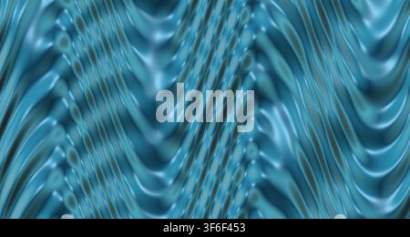 A single-view render showcasing a 3D glossy ocean teal wave surface featuring prominent specular highlights. Stock Photo